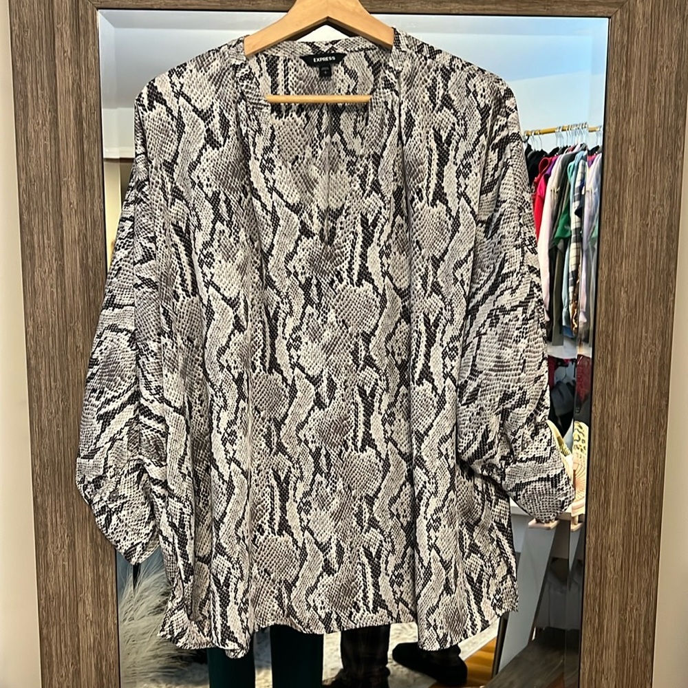 Express Snake Print Blouse